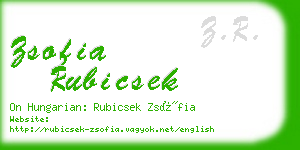 zsofia rubicsek business card